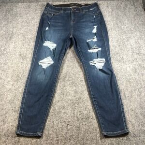 Torrid Jeans Women's 18R Curvy Skinny Distressed Blue Denim Stretch